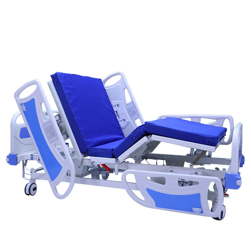 Πολλών χρήσεων διευθετήσιμος ιατρικός εξοπλισμός 3 ανοξείδωτου χειρωνακτικό πτυσσόμενο ICU νοσοκομειακό κρεβάτι στροφάλων